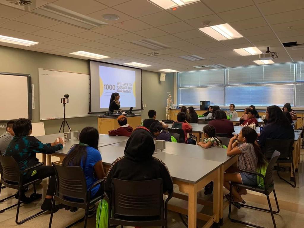 Speaking to Native American youth on the purpose of creating media to change the perceptions and stereotypes perpetuated by lack of presence. 